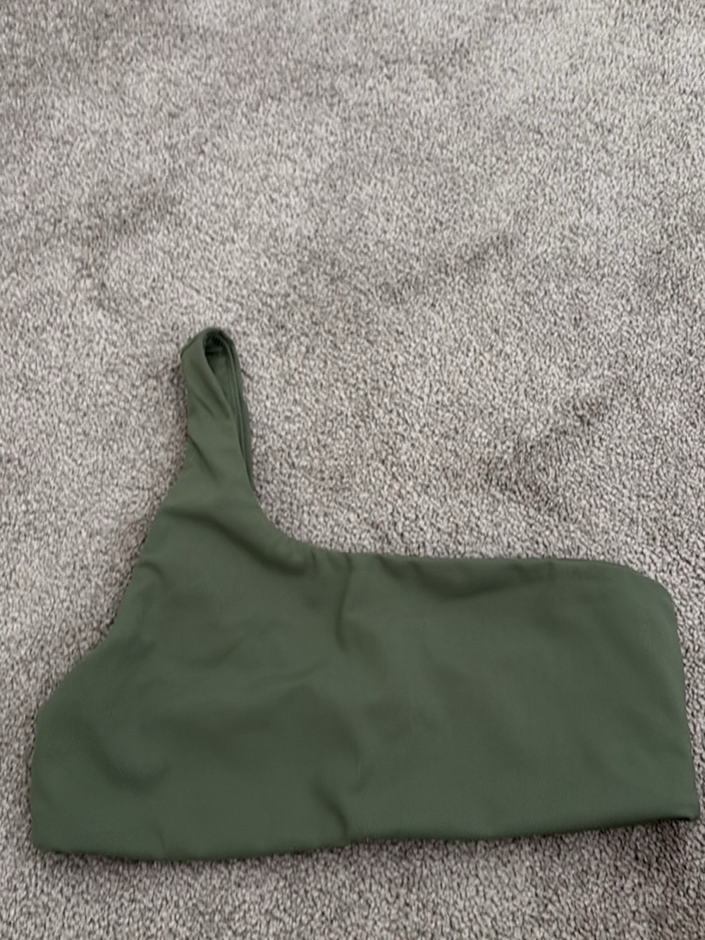 aerie Olive One-Shoulder Crop Top